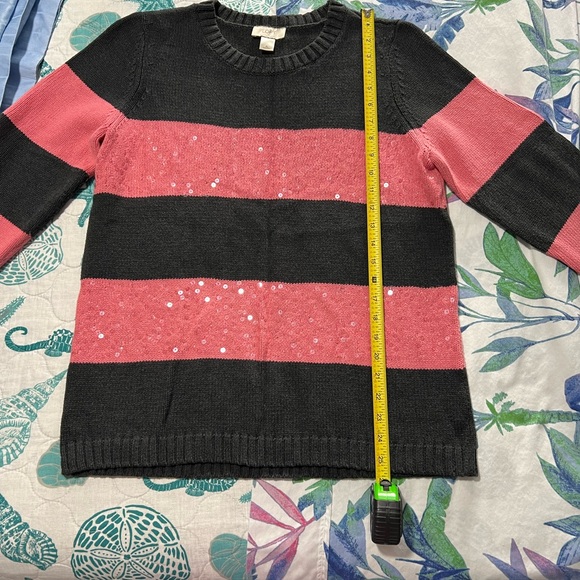 Pink and black sweater XL Loft - Picture 9 of 10